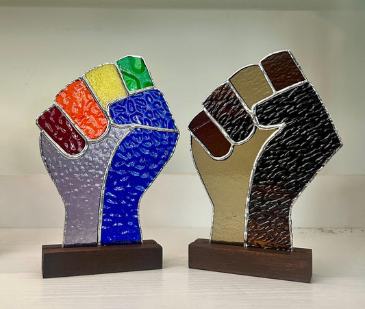 Power & Pride Stained Glass Sculpture | 8